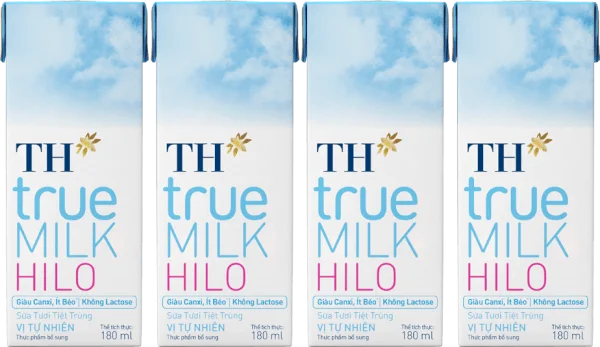 Sữa Tươi TH True Milk Hilo 180ml (lốc 4 hộp)
