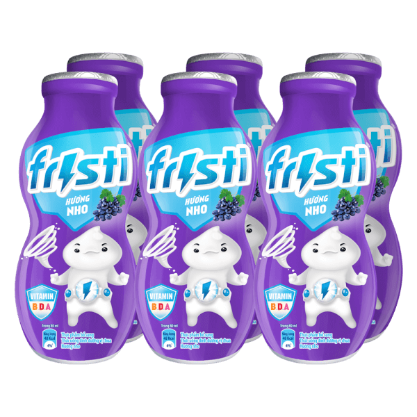 Sữa chua uống Fristi hương nho 80ml (lốc 6 chai)