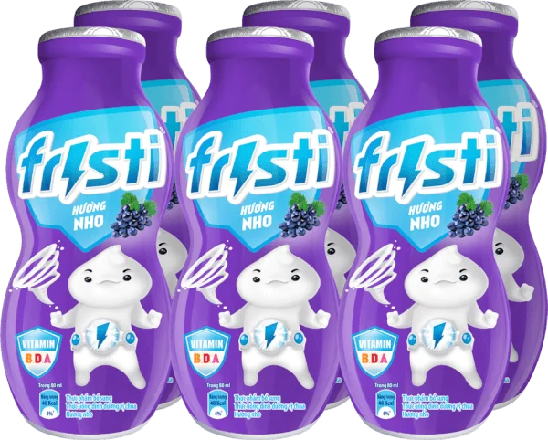 Sữa chua uống Fristi hương nho 80ml (lốc 6 chai)