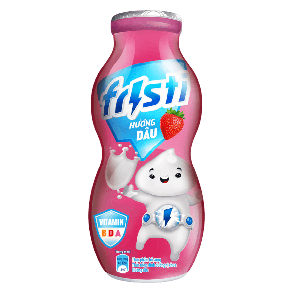 Sữa chua uống Fristi hương dâu 80ml (lốc 6 chai)