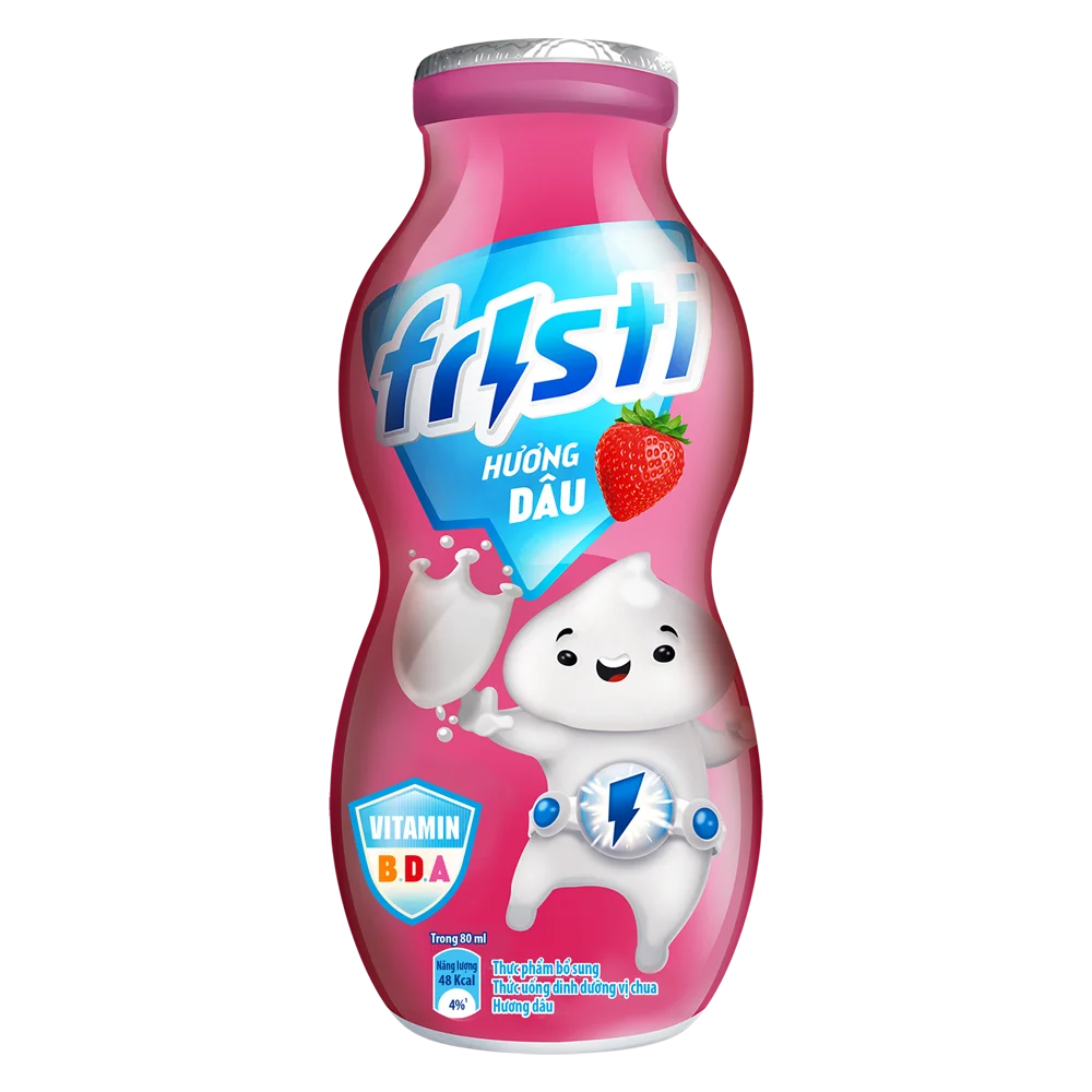 Sữa chua uống Fristi hương dâu 80ml (lốc 6 chai)
