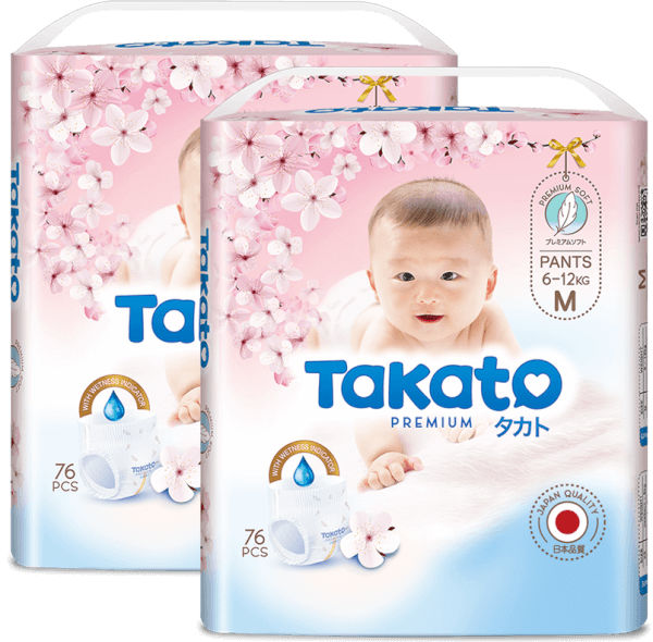 Combo 2 Tã quần Takato siêu mềm mại (M, 76 miếng)