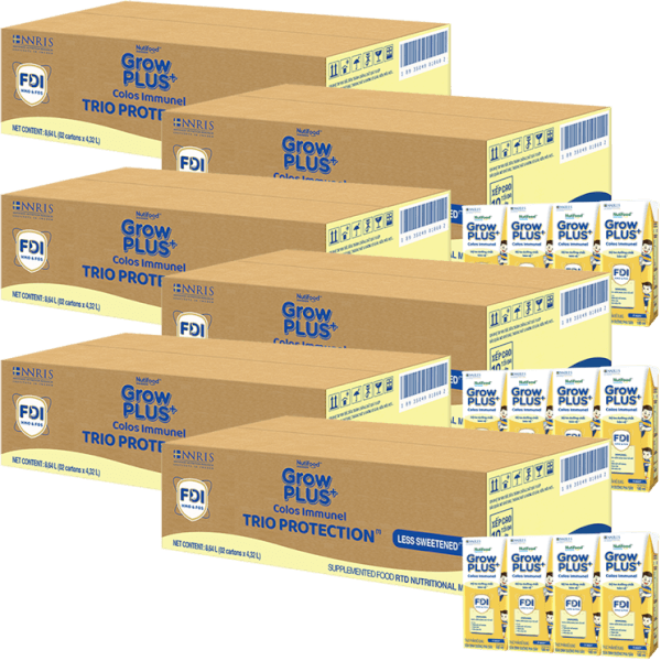 Combo 6 thùng sữa GrowPLUS+ Colos Immunel 180ml, lốc 4 hộp (Trên 1 tuổi)