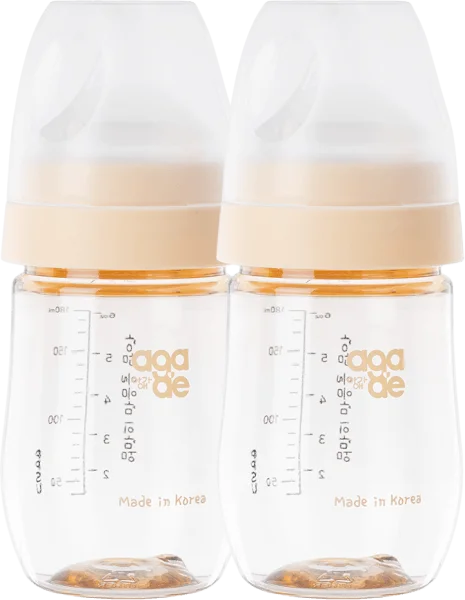 Combo 2 Bình sữa PPSU Aga-ae 180ml (Vàng)