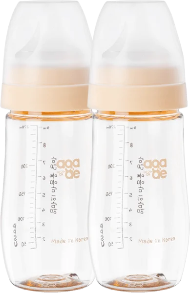 Combo 2 bình sữa PPSU Aga-ae 270ml (Vàng)