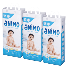 Quà tặng khi mua Combo 3 tã quần Animo Siêu Mềm Thoáng (M, 50 miếng)