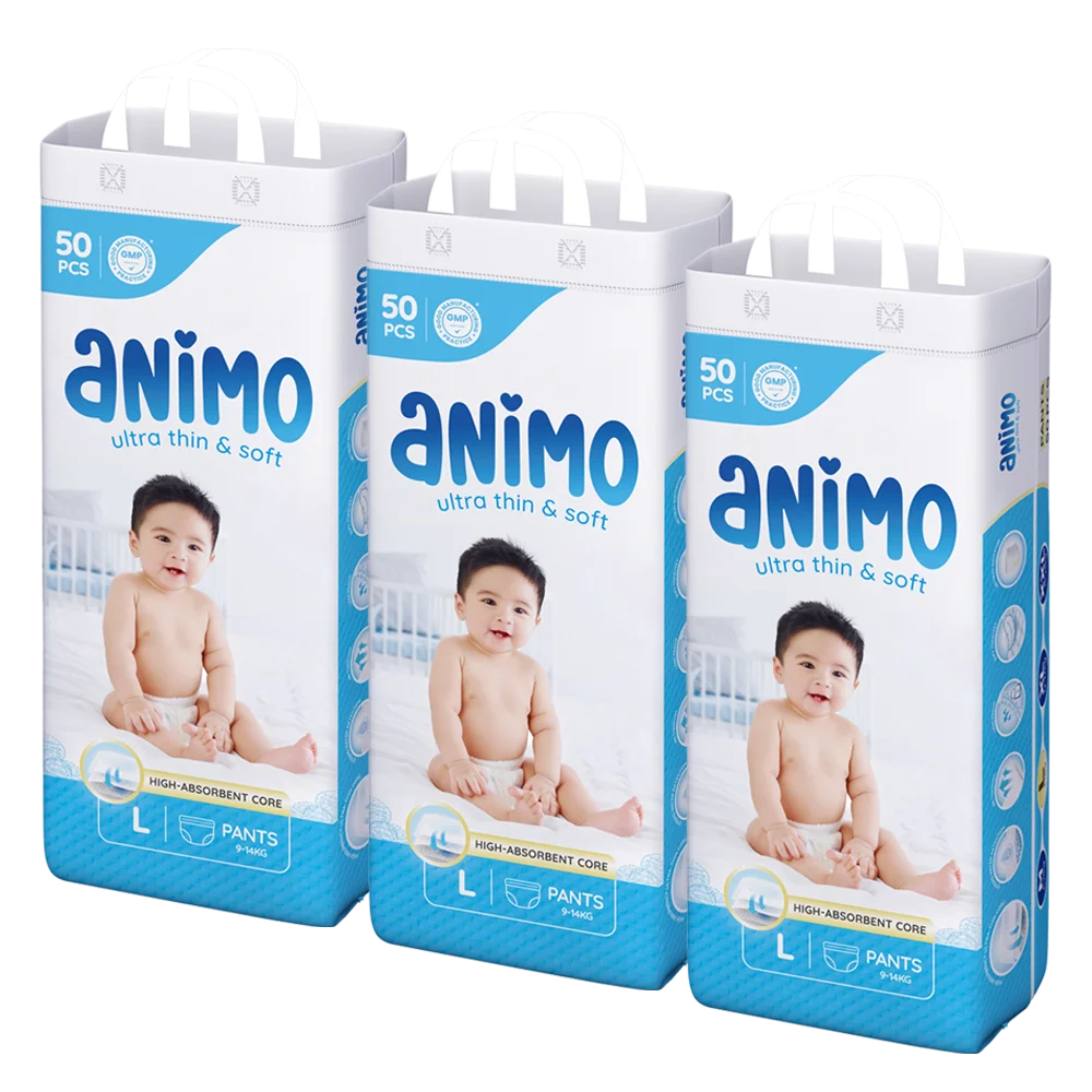 Quà tặng khi mua Combo 3 tã Quần Animo Siêu Mềm Thoáng (XXL, 50 miếng)