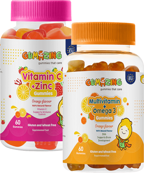 Combo 1 TPBS Gumazing Multivitamin + Omega 3 Gummies và 1 TPBS Gumazing Vitamin C + Zinc Gummies
