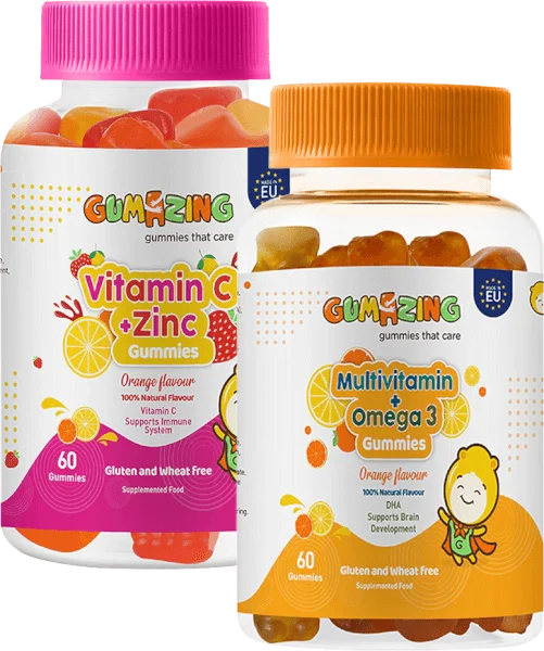 Combo 1 TPBS Gumazing Multivitamin + Omega 3 Gummies và 1 TPBS Gumazing Vitamin C + Zinc Gummies