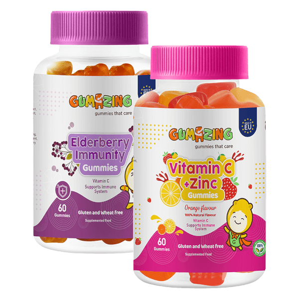Combo 1 TPBS Gumazing Vitamin C + Zinc Gummies và 1 TPBS Gumazing Elderberry Immunity Gummies