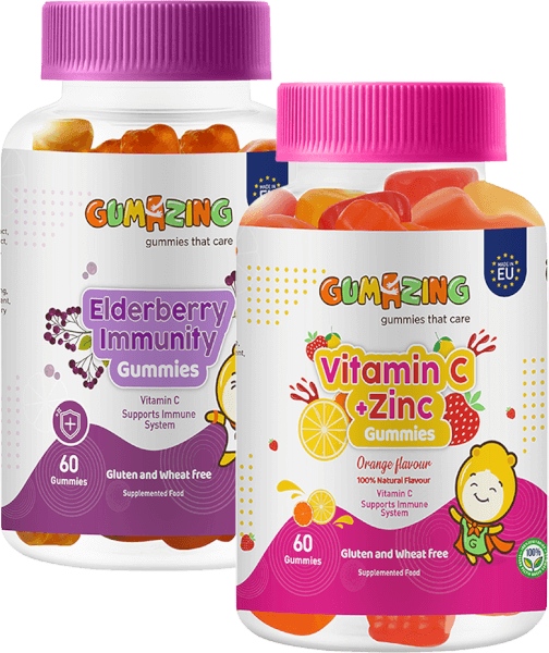 Combo 1 TPBS Gumazing Vitamin C + Zinc Gummies và 1 TPBS Gumazing Elderberry Immunity Gummies