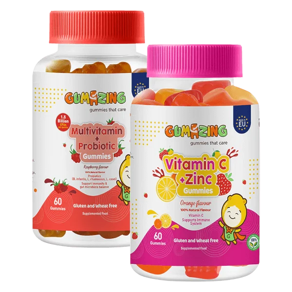 Combo 1 TPBS Gumazing Vitamin C + Zinc Gummies và 1 TPBS Gumazing Multivitamin + Probiotic Gummies
