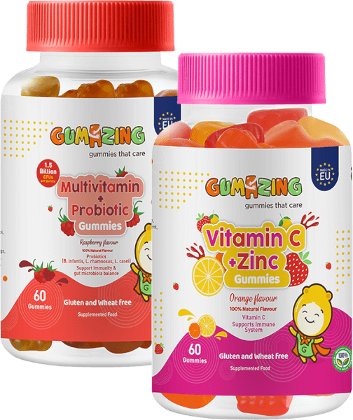 Combo 1 TPBS Gumazing Vitamin C + Zinc Gummies và 1 TPBS Gumazing Multivitamin + Probiotic Gummies