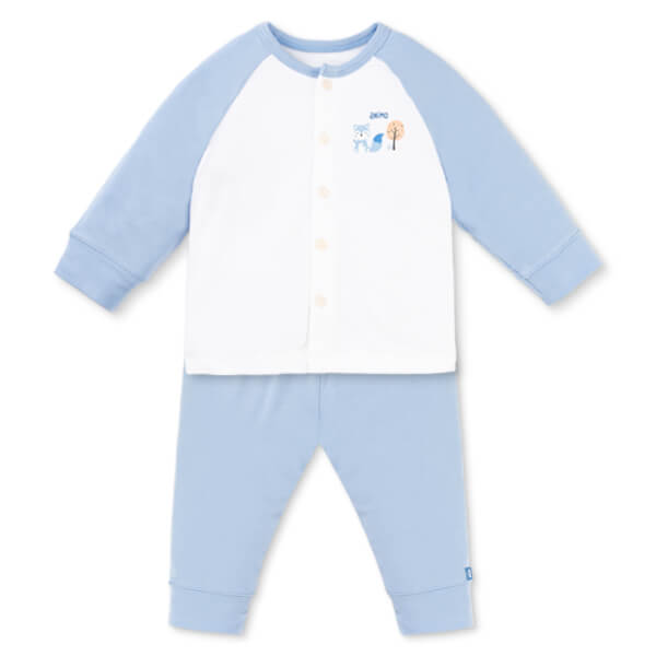 Set 2 Bộ kháng khuẩn Modal dài Animo VD0725008 (0-24M, màu Xanh biển - Trắng, NN05)