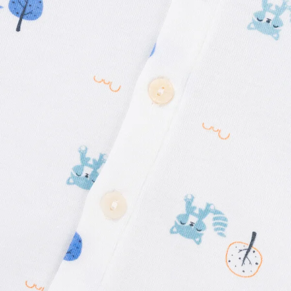 Set 2 Bộ kháng khuẩn Modal dài Animo VD0725008 (0-24M, màu Xanh biển - Trắng, NN05)