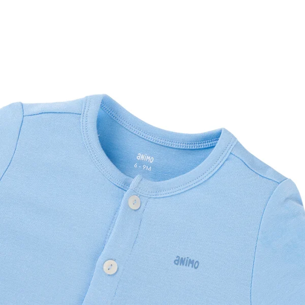 Set 2 Bộ kháng khuẩn Modal ngắn Animo VD0725005 (0-24M, màu Xanh biển - trắng, TT06)