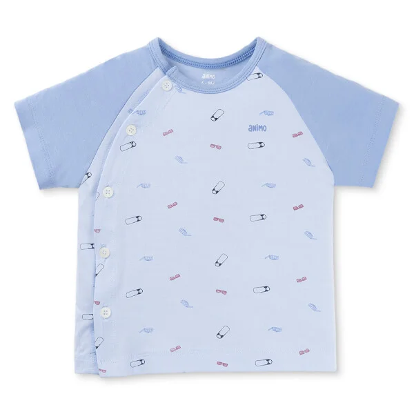 Set 2 Bộ kháng khuẩn Modal ngắn Animo BMC0925001 (0-24M, màu Xanh dương - Xanh biển, DD06)