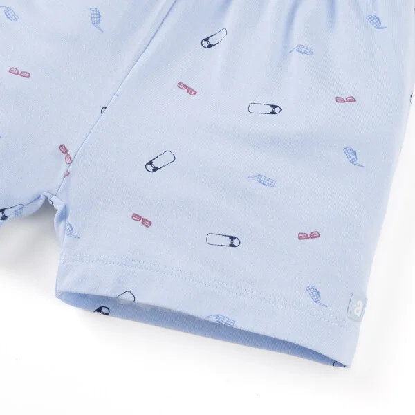 Set 2 Bộ kháng khuẩn Modal ngắn Animo BMC0925001 (0-24M, màu Xanh dương - Xanh biển, DD06)