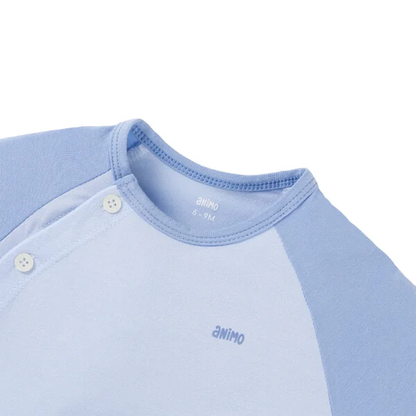 Set 2 Bộ kháng khuẩn Modal ngắn Animo BMC0925001 (0-24M, màu Xanh dương - Xanh biển, DD06)