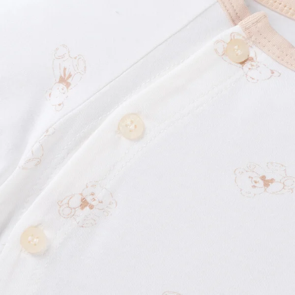 Set 2 Bộ kháng khuẩn Modal dài Animo BMC0925003 (0-24M, màu Be - Trắng, NN06)