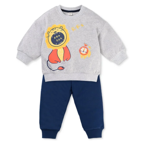 Bộ đông bé trai dài Animo ST0825011 (1-4Y, màu Xám-Navy, TT02)