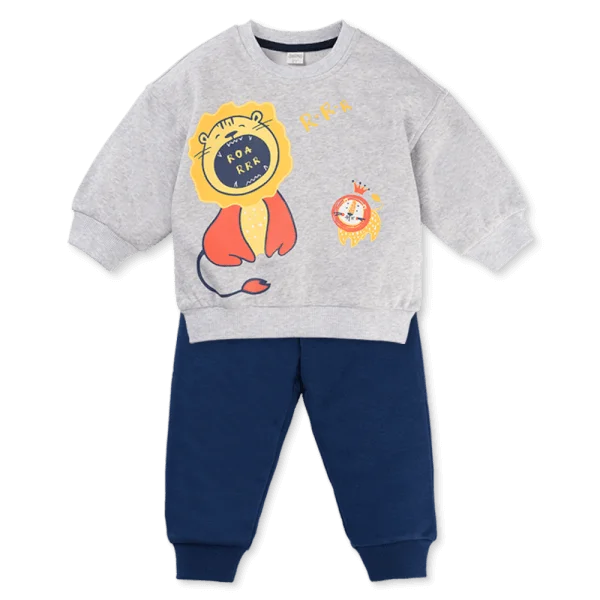 Bộ đông bé trai dài Animo ST0825011 (1-4Y, màu Xám-Navy, TT02)