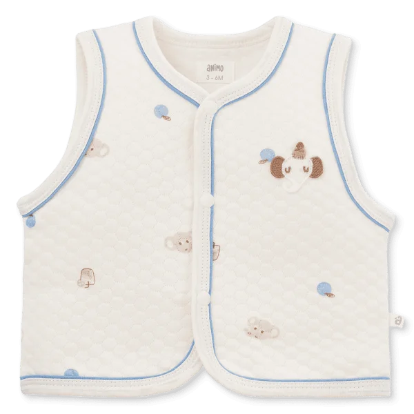 Áo ghile đông Animo MN0925016-M9535 (0-12M, màu Xanh)