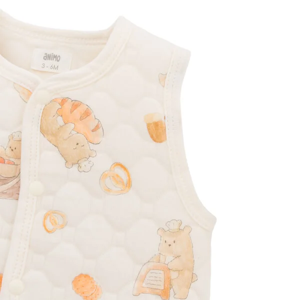 Áo ghile đông Animo MN0925015-M9534 (0-12M, màu Trắng)