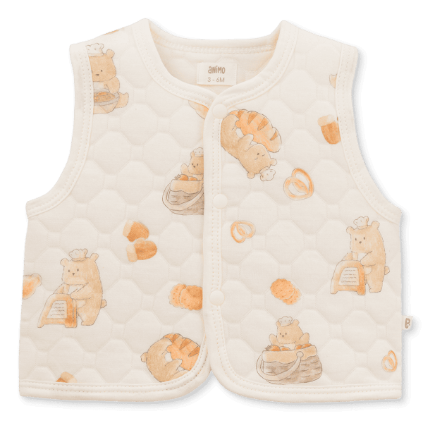 Áo ghile đông Animo MN0925015-M9534 (0-12M, màu Trắng)