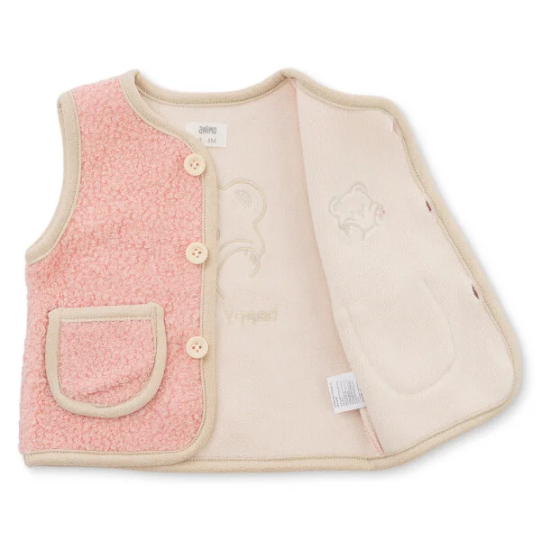 Áo ghile đông Animo MN0925014-M9536 (0-12M, Hồng)