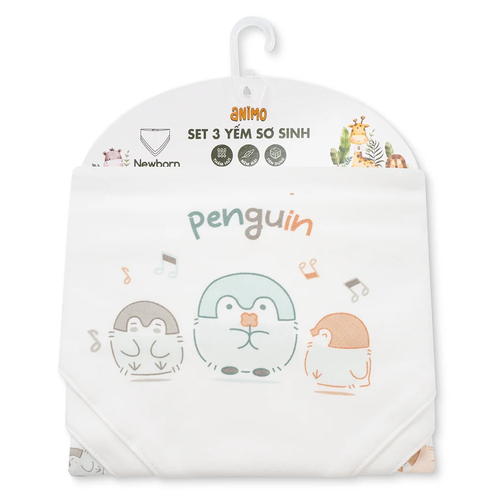 Set 3 yếm sơ sinh Animo MN0925013-M9272 (NB,nhiều màu)