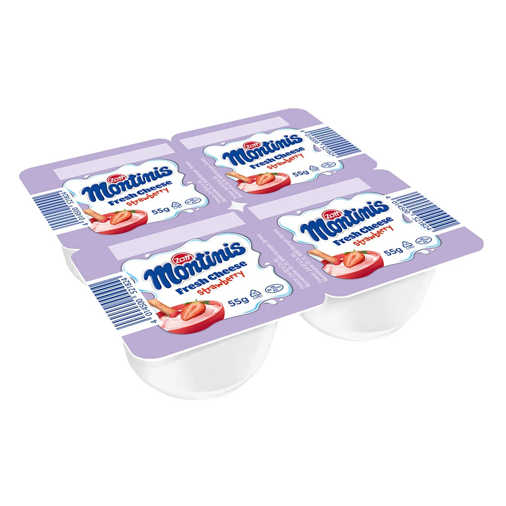 Combo 2 Phô mai tươi Montinis vị Dâu 220gr (4*55gr)