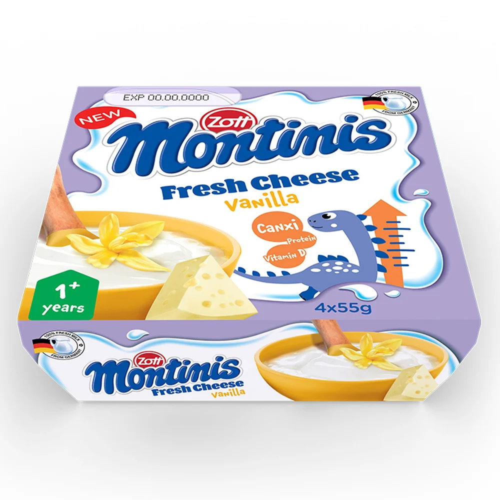 Phô mai tươi Montinis vị Vani 220gr (4*55gr)