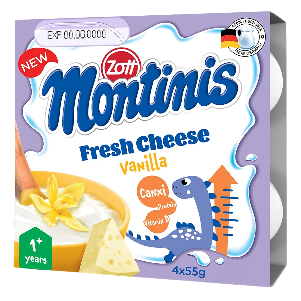 Phô mai tươi Montinis vị Vani 220gr (4*55gr)