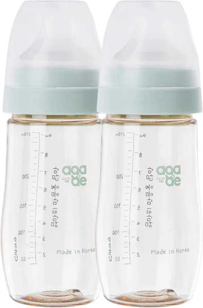Combo 2 bình sữa PPSU Aga-ae 270ml (Xanh)