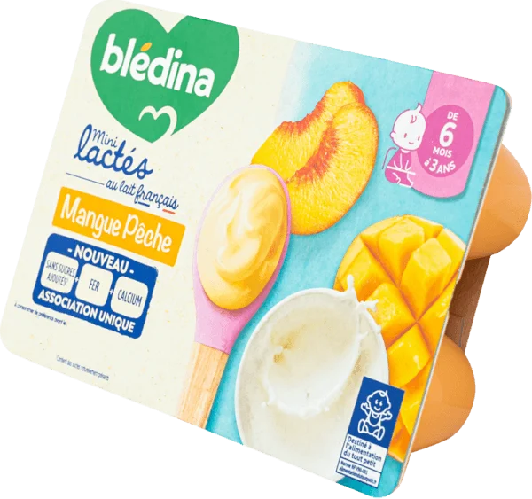 Thực phẩm bổ sung: Sữa chua Blédina mini lactés vị xoài đào