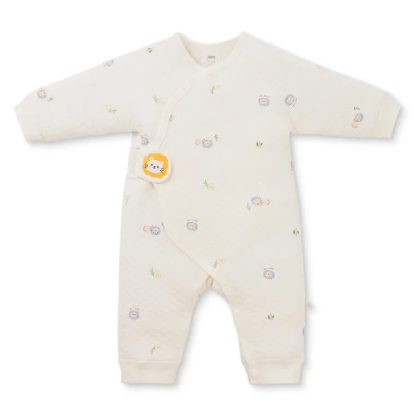 Bodysuit đông vải dày Animo MN0925029 (0-12M, Trắng)