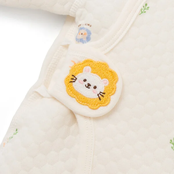 Bodysuit đông vải dày Animo MN0925029 (0-12M, Trắng)