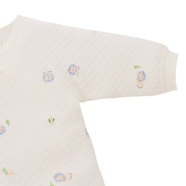 Bodysuit đông vải dày Animo MN0925029 (0-12M, Trắng)