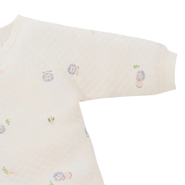 Bodysuit đông vải dày Animo MN0925029 (0-12M, Trắng)