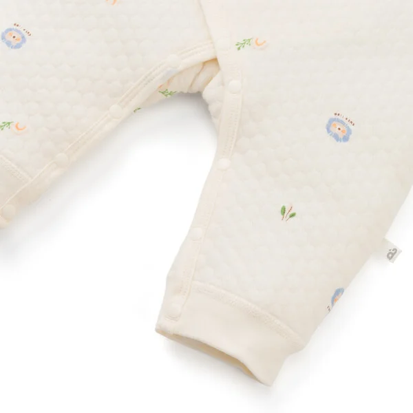 Bodysuit đông vải dày Animo MN0925029 (0-12M, Trắng)