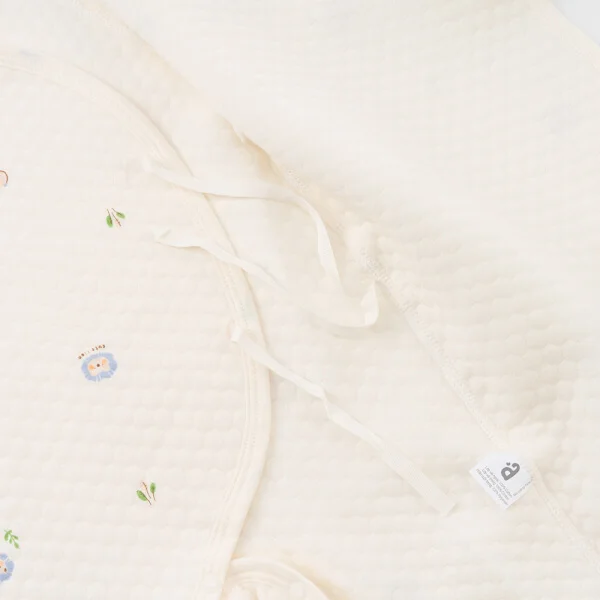 Bodysuit đông vải dày Animo MN0925029 (0-12M, Trắng)