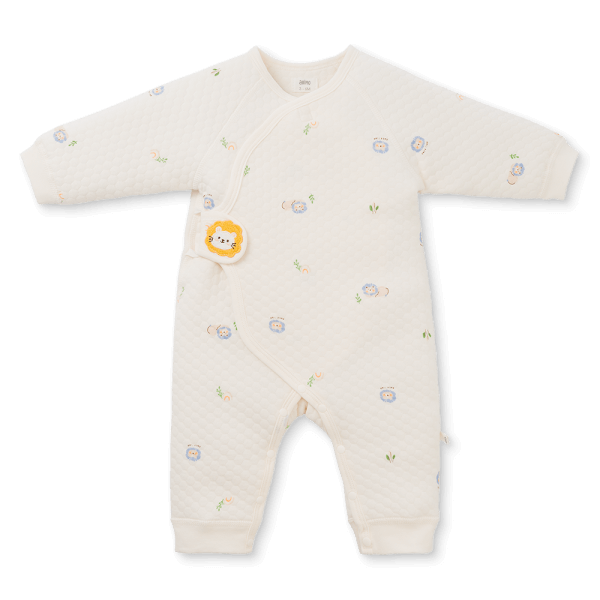 Bodysuit đông vải dày Animo MN0925029 (0-12M, Trắng)