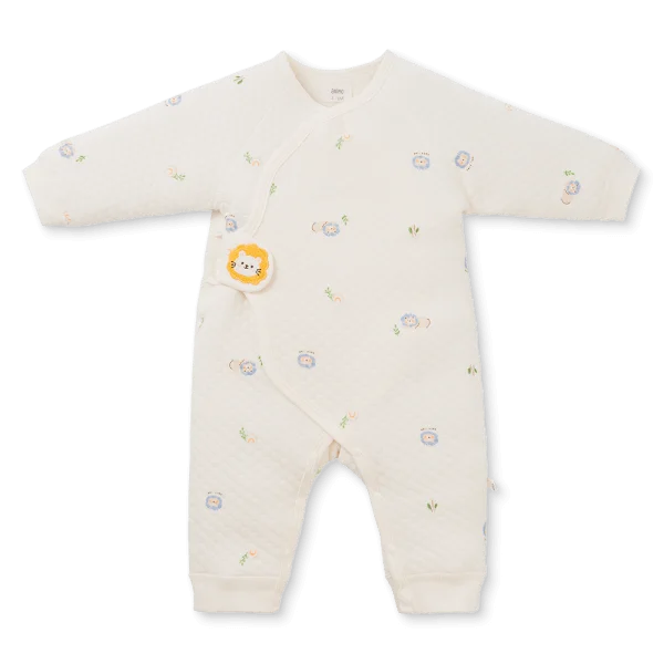 Bodysuit đông vải dày Animo MN0925029 (0-12M, Trắng)