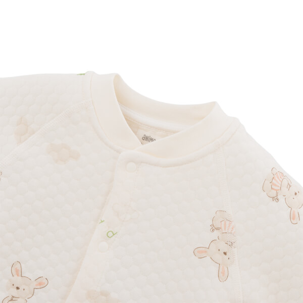 Bodysuit đông vải dày Animo MN0925028 (0-12M, Trắng)