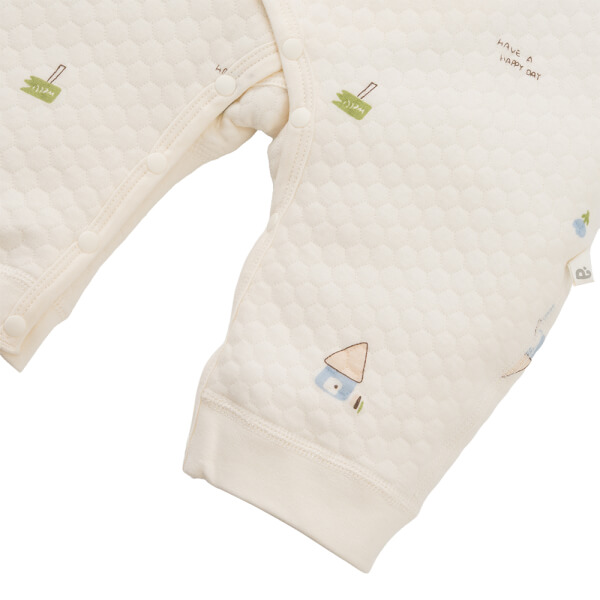 Bodysuit đông vải dày Animo MN0925027 (0-12M,Trắng)