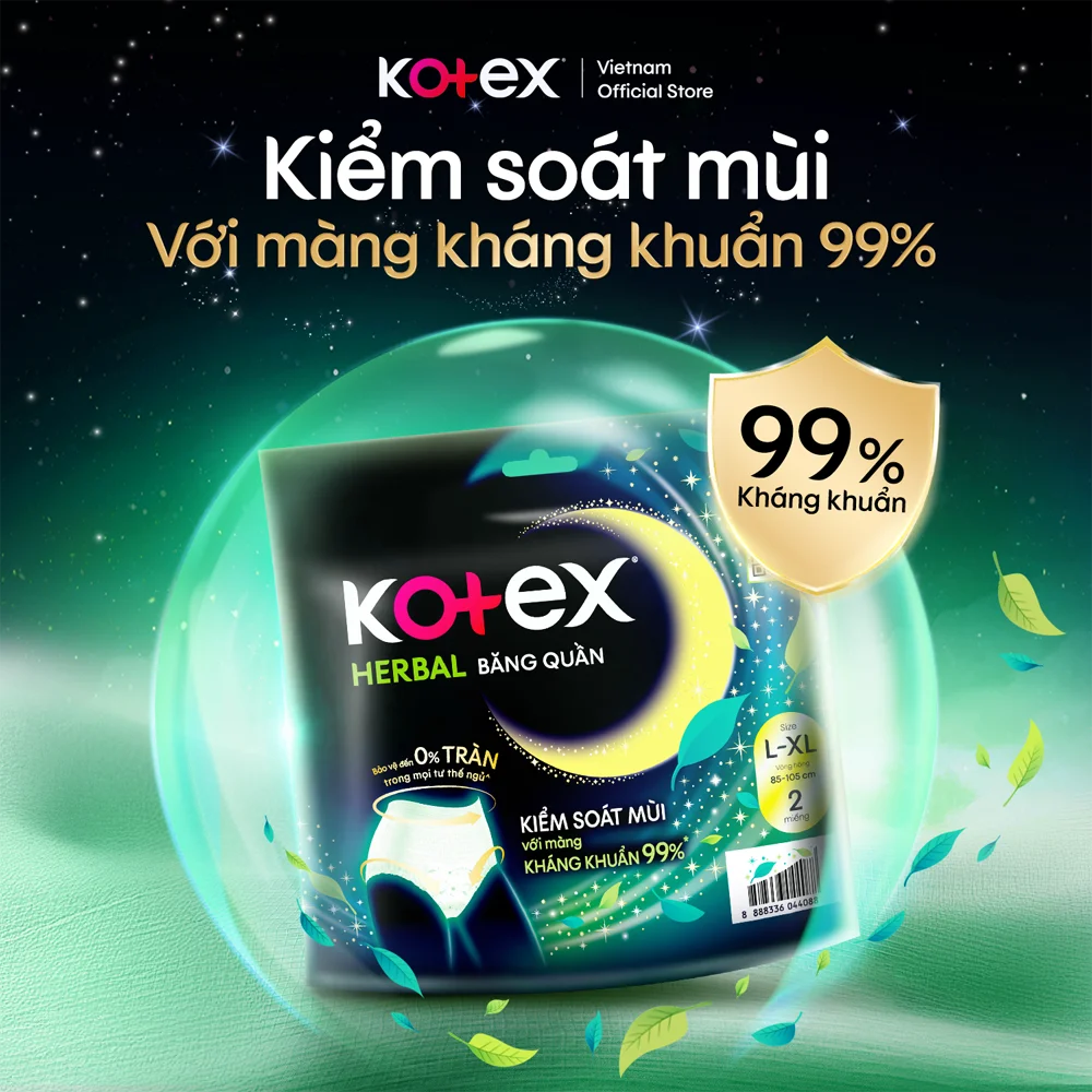 Combo 3 BVS Kotex Băng quần thảo dược (L/XL)