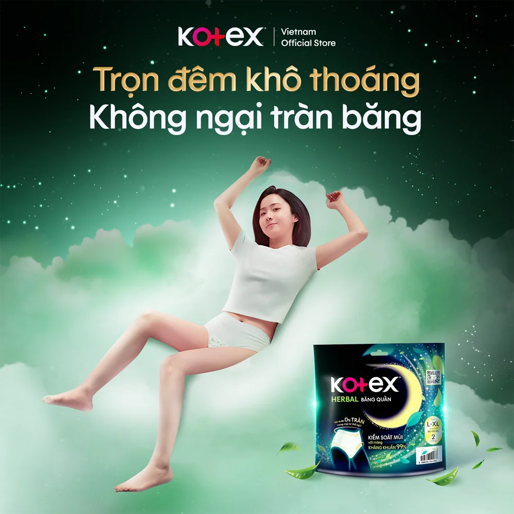 Combo 3 BVS Kotex Băng quần thảo dược (L/XL)