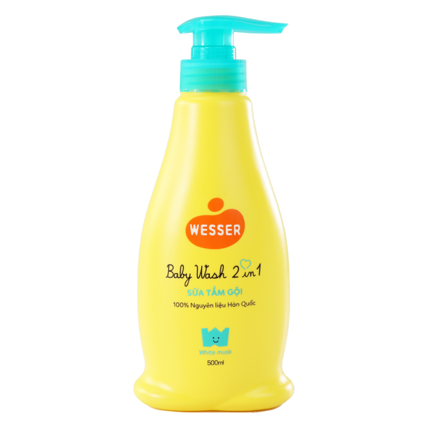 Sữa tắm gội Wesser 2 in 1 500ml (Xanh Lá)