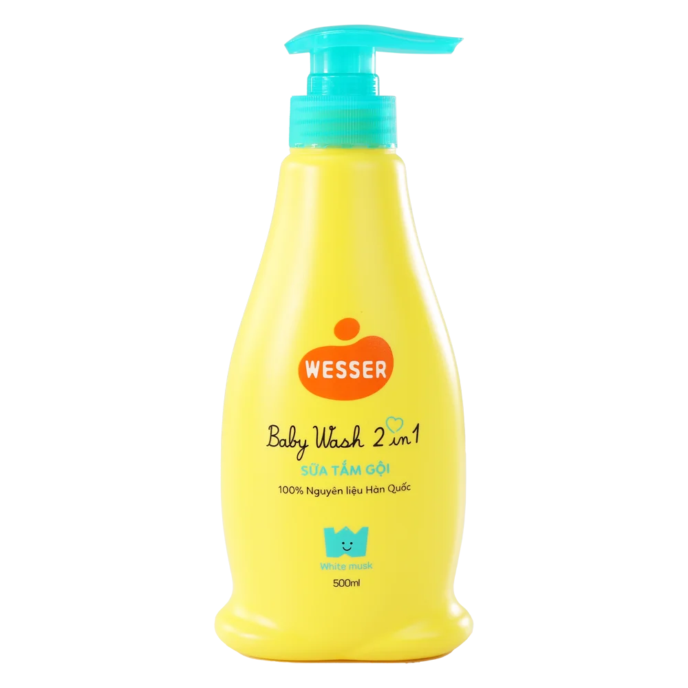 Sữa tắm gội Wesser 2 in 1 500ml (Xanh Lá)
